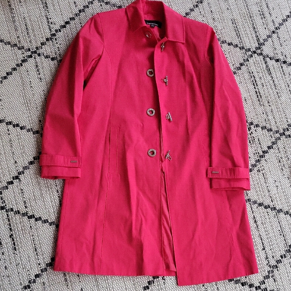 Jones New York Fuchsia Trench Coat